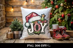 Joy Watercolor Santa Hat Png Product Image 4
