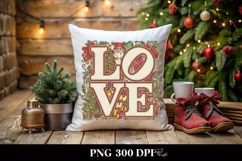 Love Christmas Retro Colorful Png Product Image 4