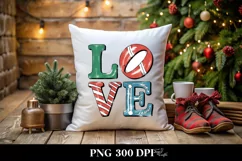 Love Christmas Retro Colorful Png Product Image 1