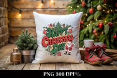 Retro Happy Christmas Day Png Product Image 5