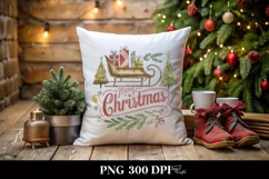 colorful Merry Christmas Png Product Image 1
