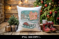 Retro Jingle Bells Christmas Png Product Image 1