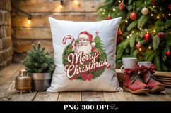Santa Engraved Christmas Design PNG Sublimation Digital Product Image 5