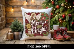 Retro Merry and Bright Christmas Png Product Image 4