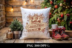 Retro Happy Christmas Day Png Product Image 5