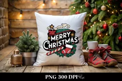 Retro Merry Christmas Clipart PNG Product Image 5