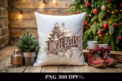 Jingle Bells Christmas Tree Cake PNG Sublimation File Product Image 5