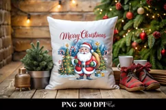 Santa Engraved Christmas Design PNG Sublimation Digital Product Image 4