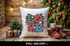 Retro Love Christmas Png Product Image 1