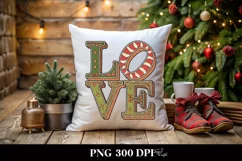 Love Christmas Retro Colorful Png Product Image 4