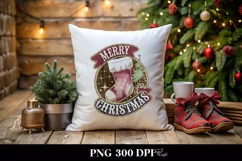 Merry Christmas Watercolor Stocking Png Product Image 4