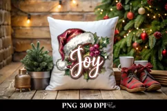 Joy Watercolor Santa Hat Png Product Image 5