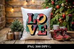 Retro Love Christmas Illustration Png Product Image 4