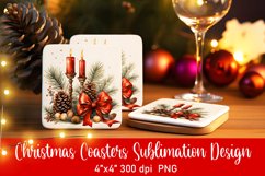 Christmas Coaster Ornament Sublimation PNG Product Image 1