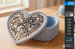 Crochet Basket Lid Laser Cut Bundle | Wooden Basket Bottoms Product Image 11