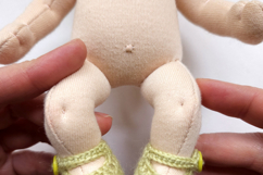 Crochet booties for Waldorf dolls