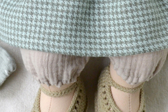 Crochet booties for Waldorf dolls