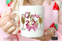 Girly Cheers To 2026 PNG Faux Latch Hook Product Image 2