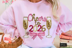 Girly Cheers To 2026 PNG Faux Latch Hook Product Image 10