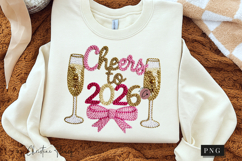 Girly Cheers To 2026 PNG Faux Latch Hook Product Image 3