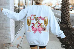 Girly Cheers To 2026 PNG Faux Latch Hook Product Image 5
