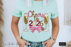 Girly Cheers To 2026 PNG Faux Latch Hook Product Image 9