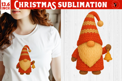 Cozy Christmas crochet sublimation | Christmas gnome Product Image 1