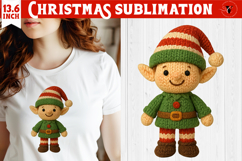 Cozy Christmas crochet sublimation | Christmas Elf Product Image 1