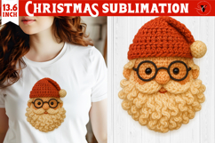 Cozy Christmas crochet sublimation | Santa Claus Product Image 1