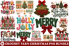 Crochet Christmas PNG, Crochet Yarn Christmas Product Image 1