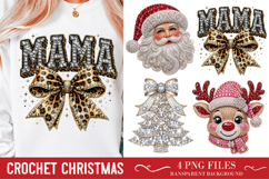 Crochet Christmas PNG, Crochet Yarn Christmas PNG Product Image 1