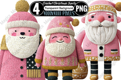Crochet Christmas Santa Clipart Product Image 1