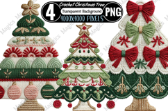 Crochet Christmas Tree Clipart Sublimation Product Image 1