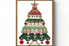 Crochet Christmas Tree Clipart Sublimation Product Image 4