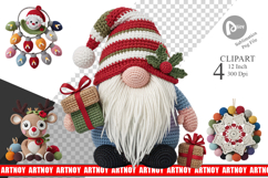 Crochet Christmas Clipart Product Image 1