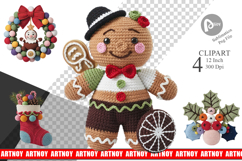 Crochet Christmas Clipart Product Image 1