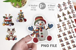 Crochet Christmas Sticker Product Image 1
