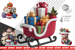 Crochet Christmas Clipart Product Image 1