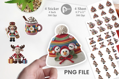 Crochet Christmas Sticker Product Image 1