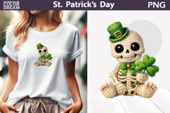 St. Patrick's Day Clipart | Crochet Skeleton Clover Sublimat Product Image 1
