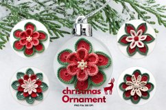 Crochet Flower Ornament Circle Christmas Tree Decorate Product Image 1