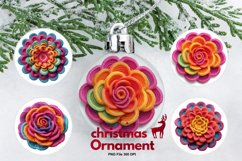 Crochet Flower Ornament Circle Christmas Tree Decorate Product Image 1