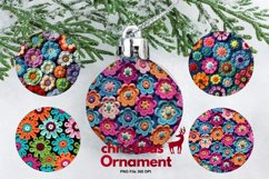 Crochet Flower Ornament Circle Christmas Tree Decorate Product Image 1