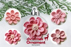 Crochet Flower Ornament Circle Christmas Tree Decorate Product Image 1