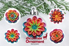 Crochet Flower Ornament Circle Christmas Tree Decorate Product Image 1