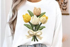 Crochet Flowers PNG Product Image 3