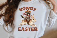 crochet Howdy Easter Bunny Western Raccoon Product Image 2