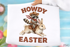 crochet Howdy Easter Bunny Western Raccoon Product Image 1