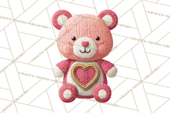 Yarn Valentine Clipart for Crafts, Crochet Hearts Clip Art Product Image 2