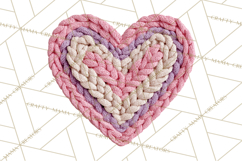 Yarn Valentine Clipart for Crafts, Crochet Hearts Clip Art Product Image 4